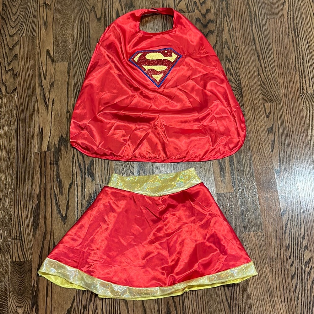 Superman Little Girls Dress Up Cape & Skirt